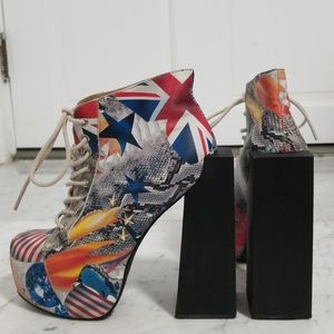 "SOLD" JC Style Platform Ankle Boots Size 7
